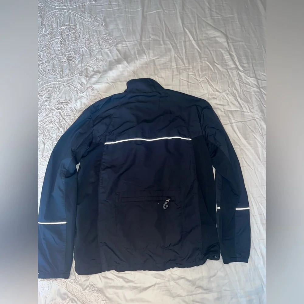 Nike Black Reflective Windbreaker Jacket Size S